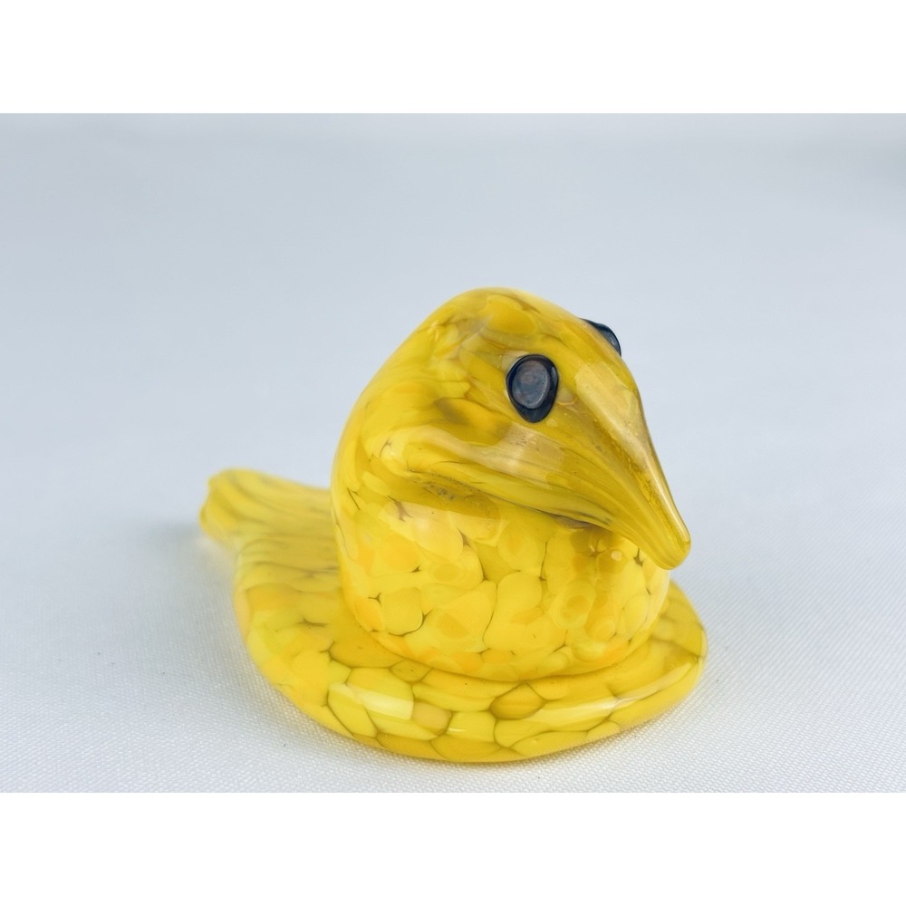 Art Glass Hand Blown Yellow Bird Paperweight - Ohio Glass Museum - Funky Kitschy